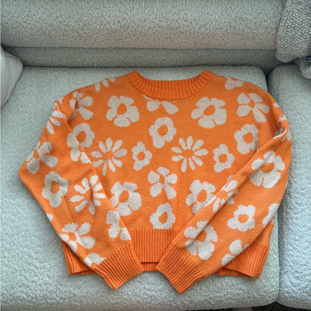 Cotton On Floral Orange Sweater